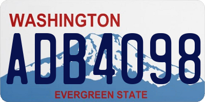 WA license plate ADB4098