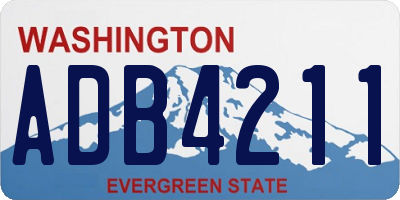 WA license plate ADB4211