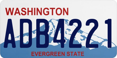 WA license plate ADB4221