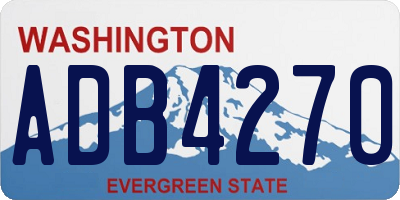 WA license plate ADB4270