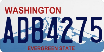 WA license plate ADB4275