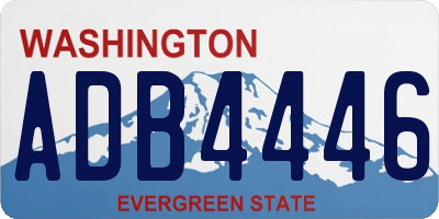 WA license plate ADB4446