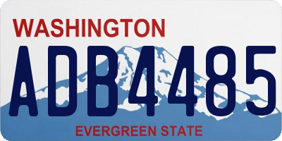 WA license plate ADB4485