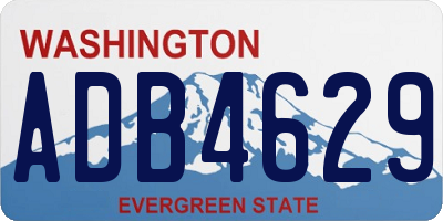 WA license plate ADB4629