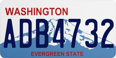 WA license plate ADB4732