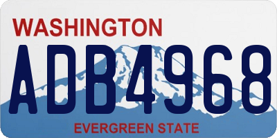 WA license plate ADB4968