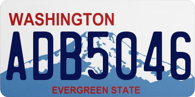 WA license plate ADB5046