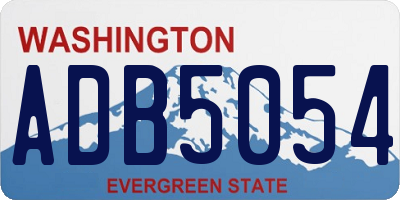 WA license plate ADB5054