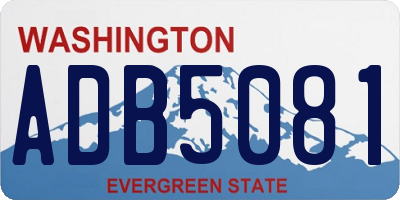 WA license plate ADB5081