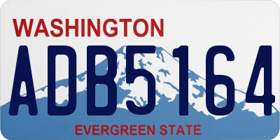 WA license plate ADB5164