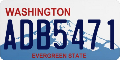 WA license plate ADB5471