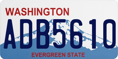 WA license plate ADB5610