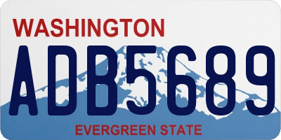 WA license plate ADB5689