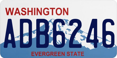 WA license plate ADB6246