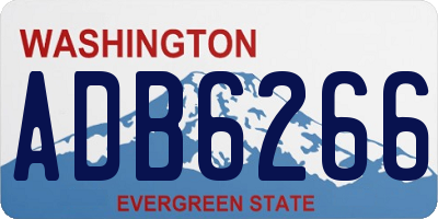 WA license plate ADB6266