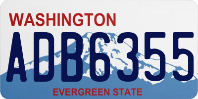 WA license plate ADB6355