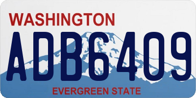 WA license plate ADB6409