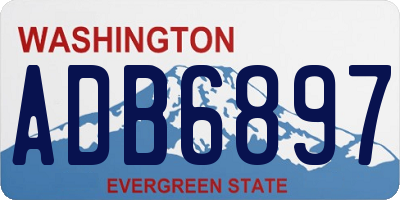 WA license plate ADB6897
