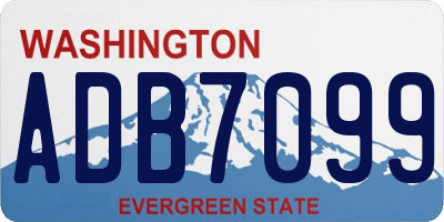 WA license plate ADB7099