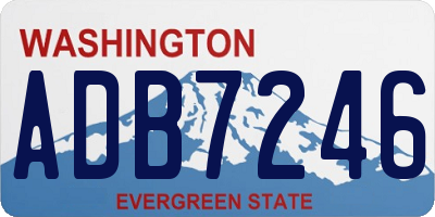 WA license plate ADB7246