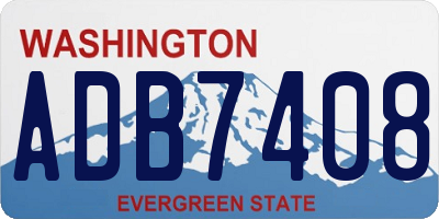 WA license plate ADB7408