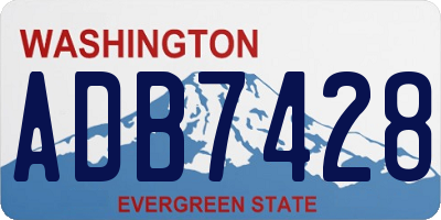 WA license plate ADB7428