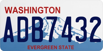 WA license plate ADB7432