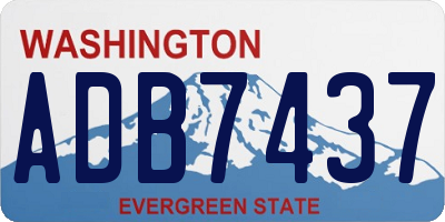 WA license plate ADB7437