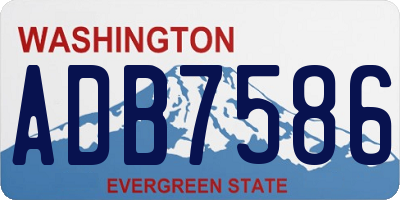 WA license plate ADB7586