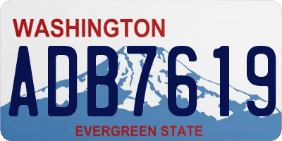WA license plate ADB7619