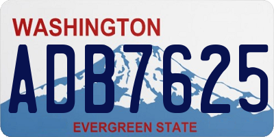 WA license plate ADB7625