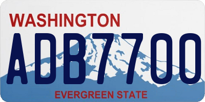WA license plate ADB7700