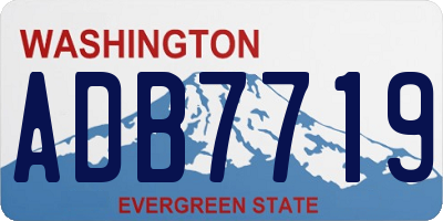 WA license plate ADB7719