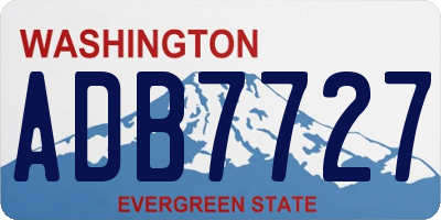WA license plate ADB7727