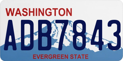 WA license plate ADB7843