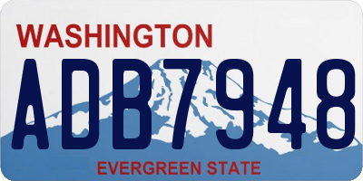 WA license plate ADB7948