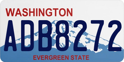 WA license plate ADB8272