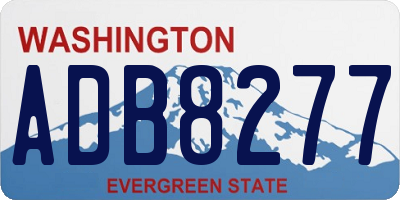 WA license plate ADB8277