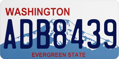 WA license plate ADB8439