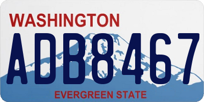 WA license plate ADB8467