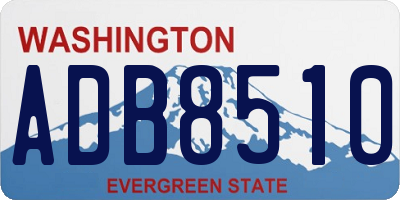 WA license plate ADB8510