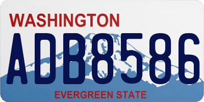 WA license plate ADB8586