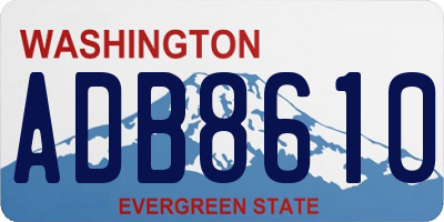 WA license plate ADB8610