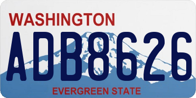 WA license plate ADB8626