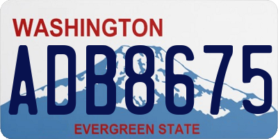 WA license plate ADB8675