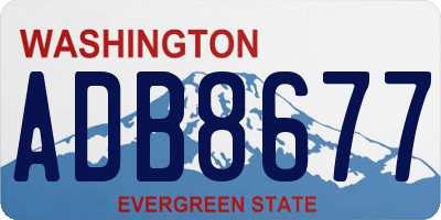 WA license plate ADB8677