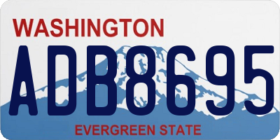 WA license plate ADB8695
