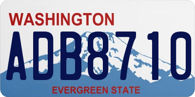 WA license plate ADB8710