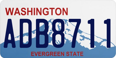 WA license plate ADB8711