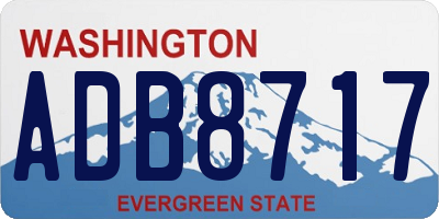 WA license plate ADB8717